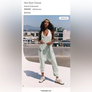 FP Movement by Free People Light Green Jumpsuit